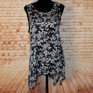 Simply Vera Vera Wang Floral Sleeveless Top Size L